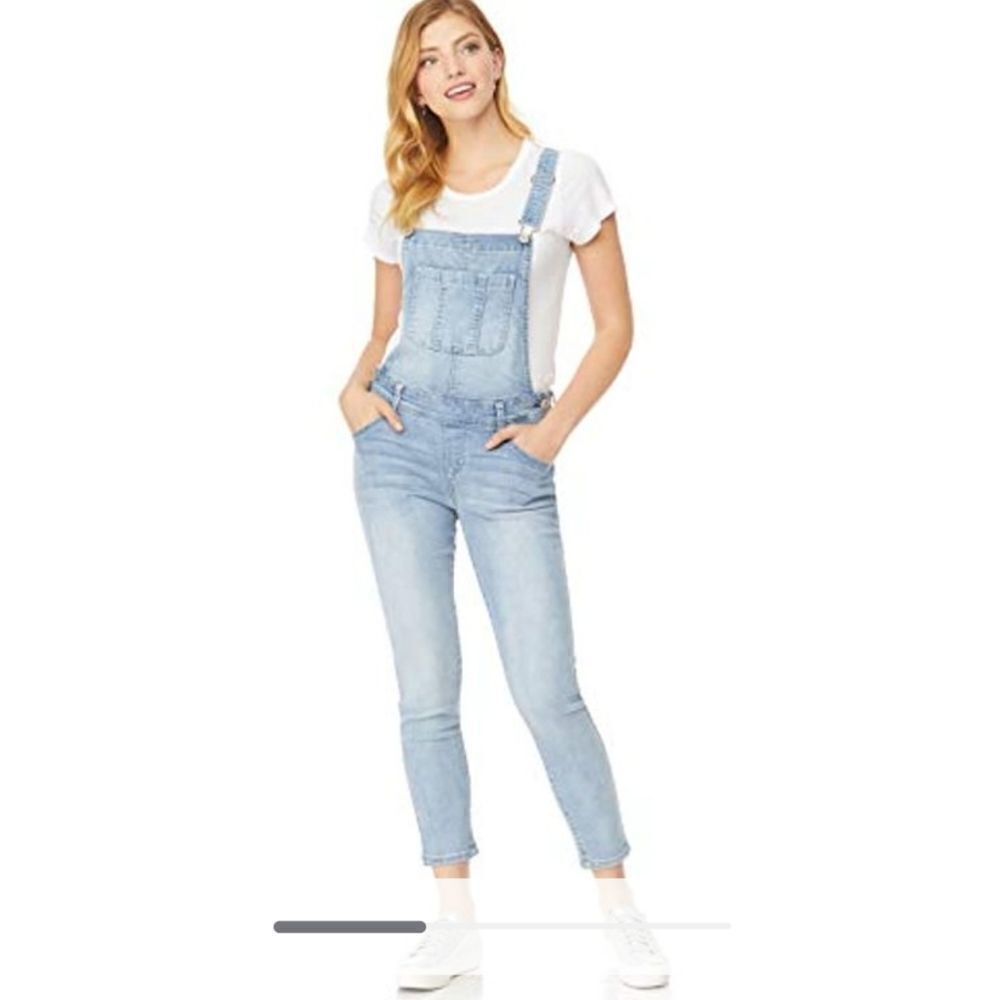 ‎WALLFLOWER OVERALLS IN BLUE DENIM